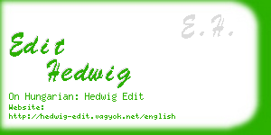 edit hedwig business card